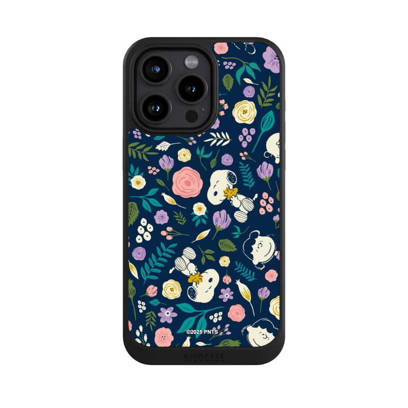 iPhone 15 Pro Max NIVOcore Peanuts Dark Flower Pattern