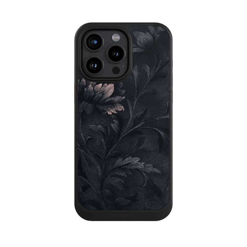 iPhone 15 Pro Max NIVOcore Dunkles Blumenmuster Vintage