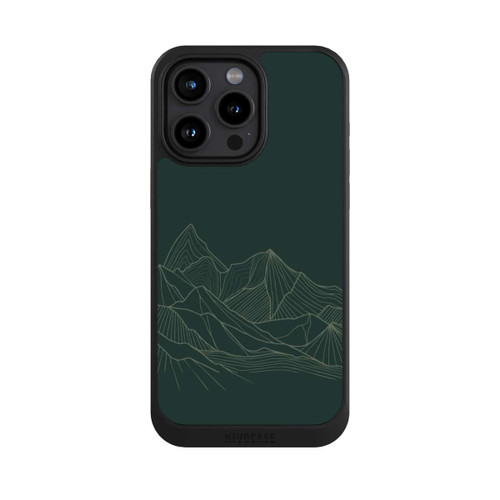 Apple iPhone 15 Pro Max NIVOcore Dessin Au Trait De Montagne Vert
