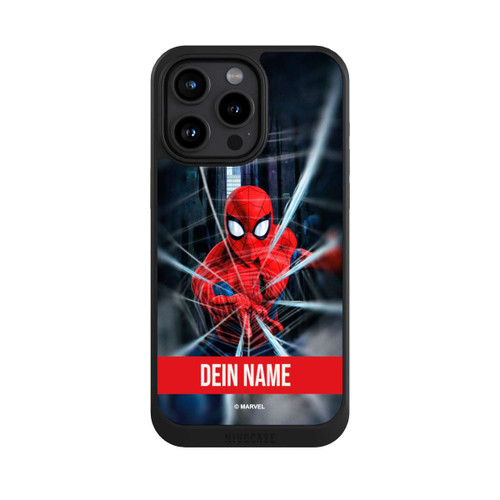 Apple iPhone 15 Pro Max NIVOcore Spiderman Webs in Action Personalisierbar