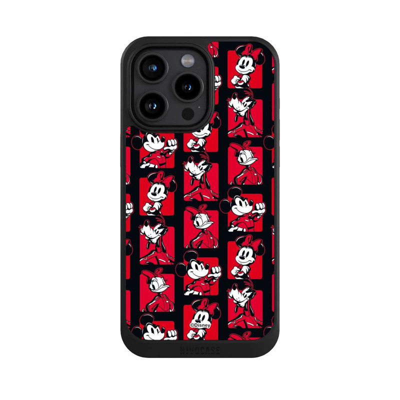 iPhone 15 Pro Max NIVOcore Micky Maus Rally Pattern Red