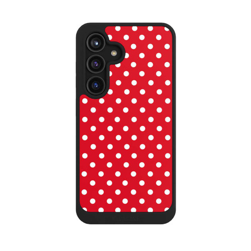 Samsung Galaxy S24 NIVOcore Polka Dots Dunkelrot und Weiß