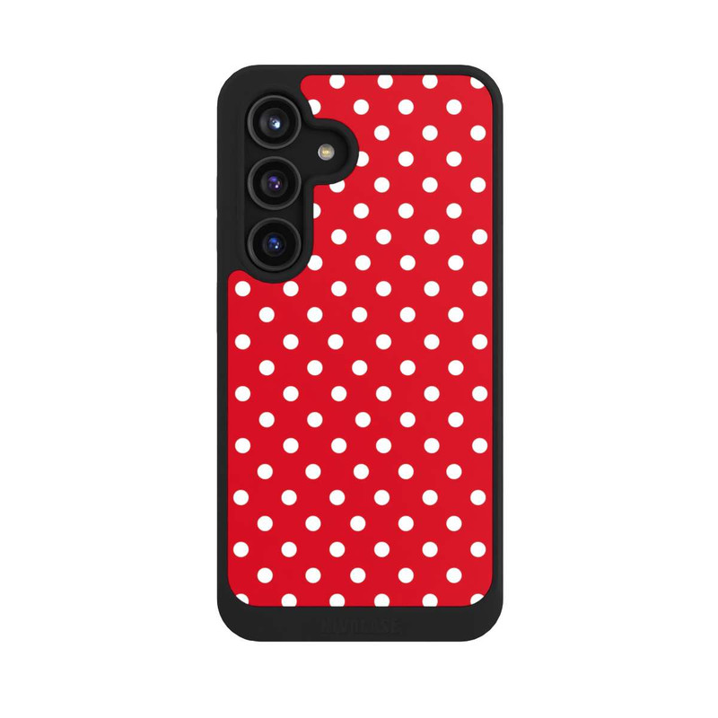 Galaxy S24 NIVOcore Confettis Blancs sur Fond Rouge