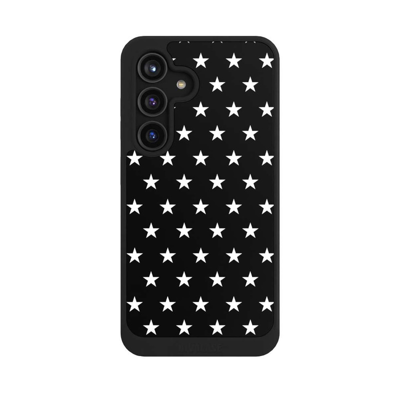 Galaxy S24 NIVOcore Polka Stars Schwarz und Weiß