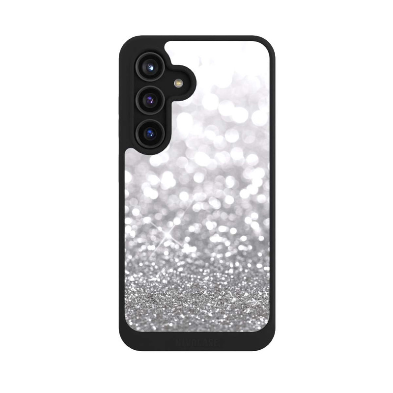 Galaxy S24 NIVOcore Pluie de Paillettes Argentées Look