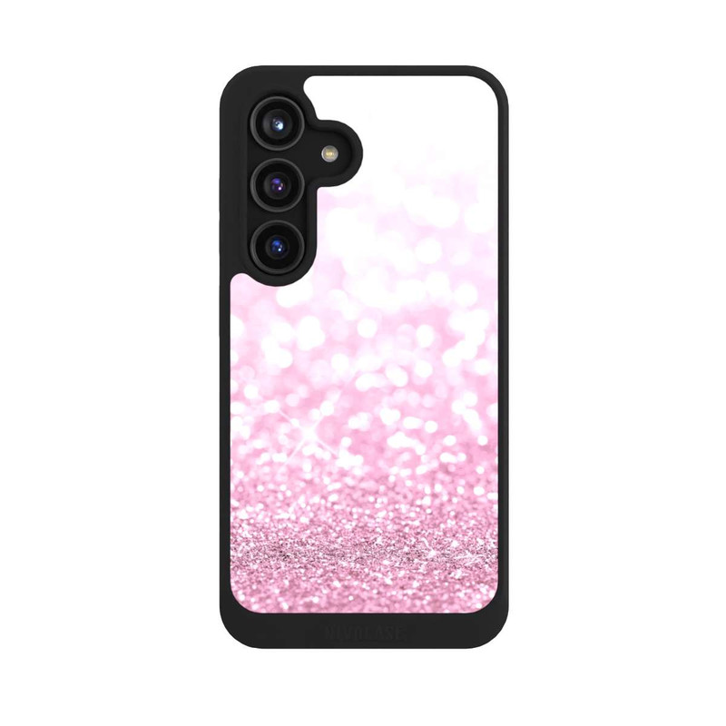 Galaxy S24 NIVOcore Pluie de paillettes roses look
