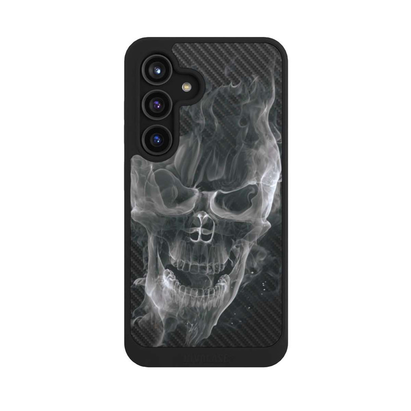 Galaxy S24 NIVOcore rauchender Totenkopf Carbon