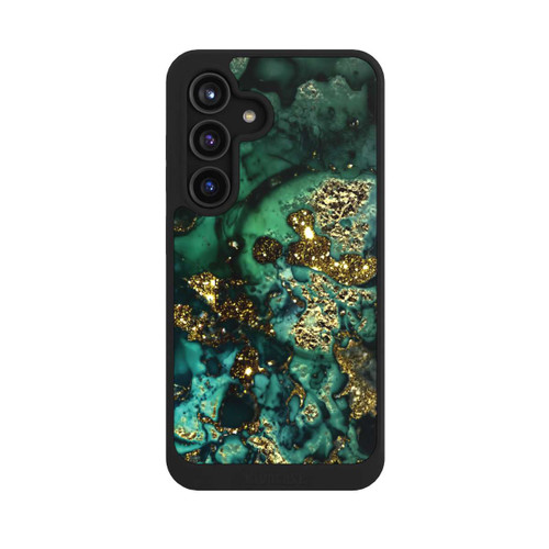 Samsung Galaxy S24 NIVOcore Cyan Glitter Marble Look