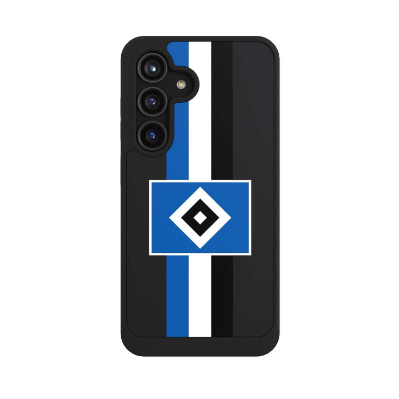 Galaxy S24 NIVOcore HSV Streifen - Blau-Weiß-Schwarz - ohne Hintergrund