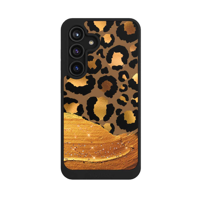 Galaxy S24 NIVOcore Dark Golden Leopard Glitterlook