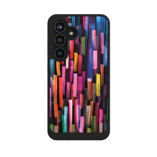 Samsung Galaxy S24 NIVOcore Bunte Pinselstriche schwarz