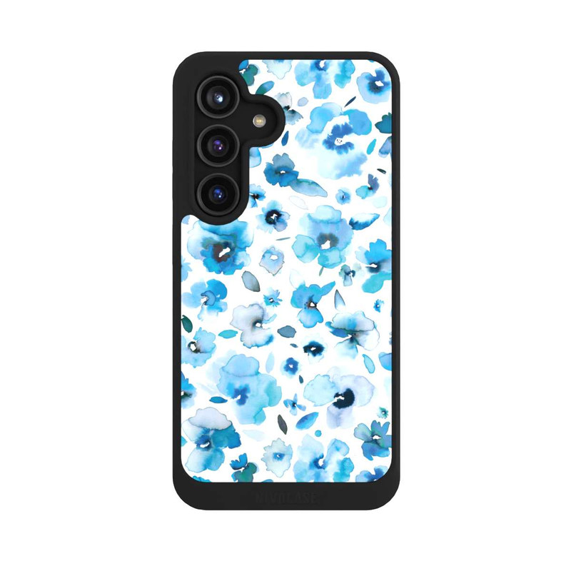 Galaxy S24 NIVOcore Fleurs tropicales bleues