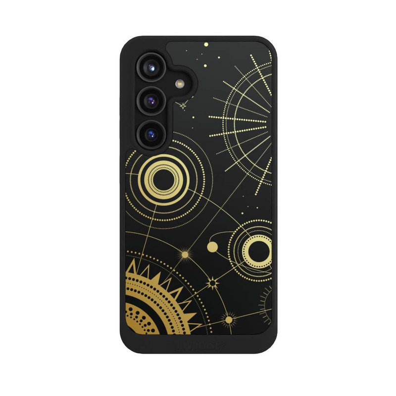 Galaxy S24 NIVOcore Schwarzer und goldener Look Abstrakt