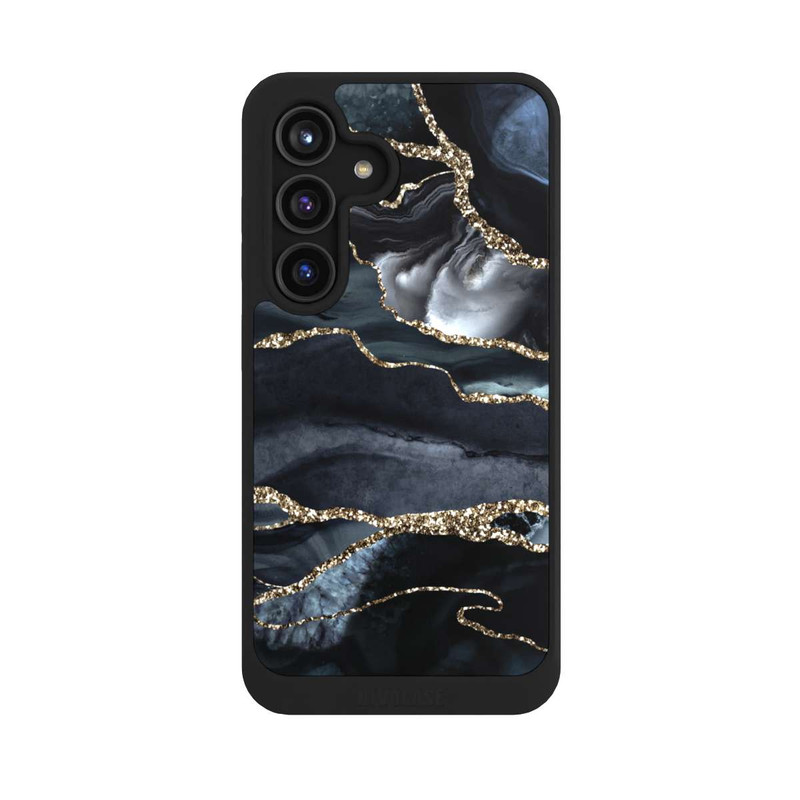 Galaxy S24 NIVOcore Dunkler Marmor Gold Glitzerlook