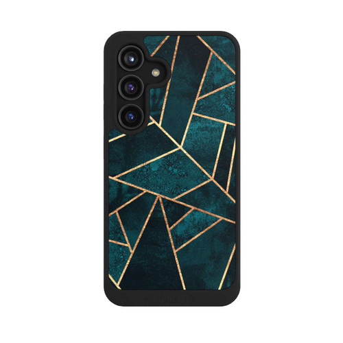 Samsung Galaxy S24 NIVOcore Tief Blaugrün Stein Gold Druck