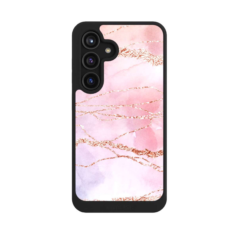 Galaxy S24 NIVOcore Marmor Girly Rose Look Pailleté