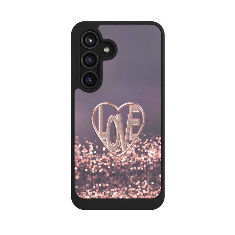 Galaxy S24 NIVOcore LOVE Rose Pailleté