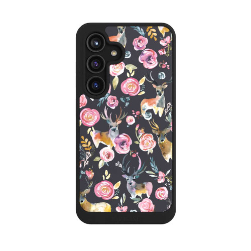 Samsung Galaxy S24 NIVOcore Deers and flowers Anthracite