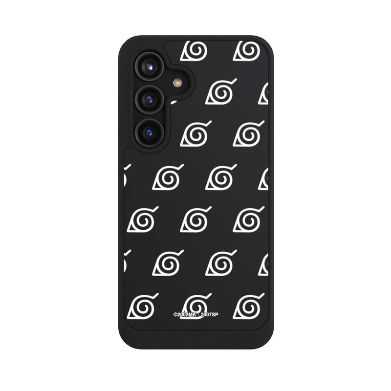 Galaxy S24 NIVOcore Konoha Pattern Blanc sur Fond Transparent