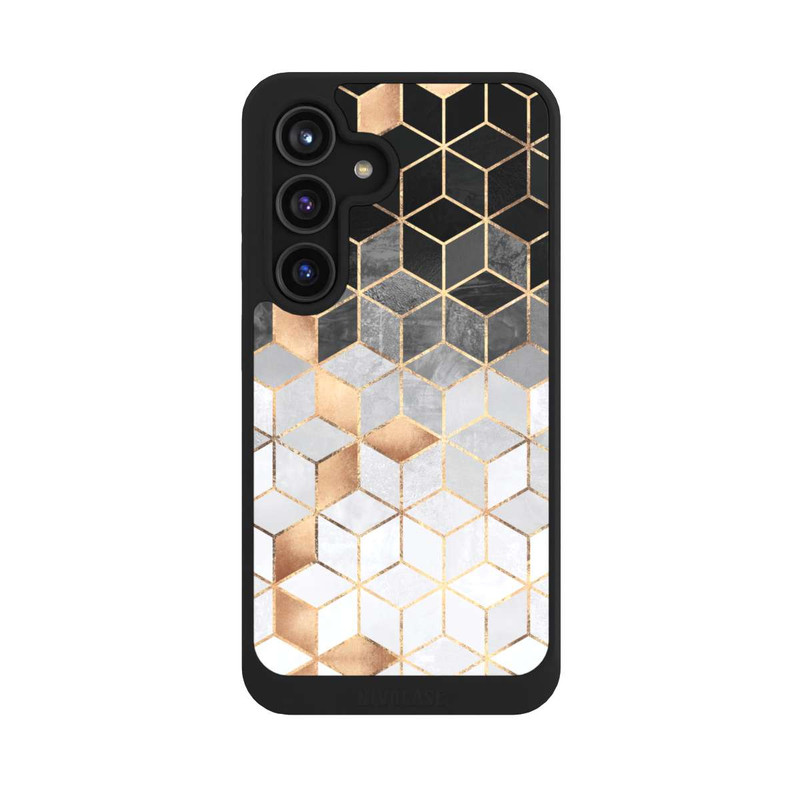 Galaxy S24 NIVOcore Würfel dunkel und gold