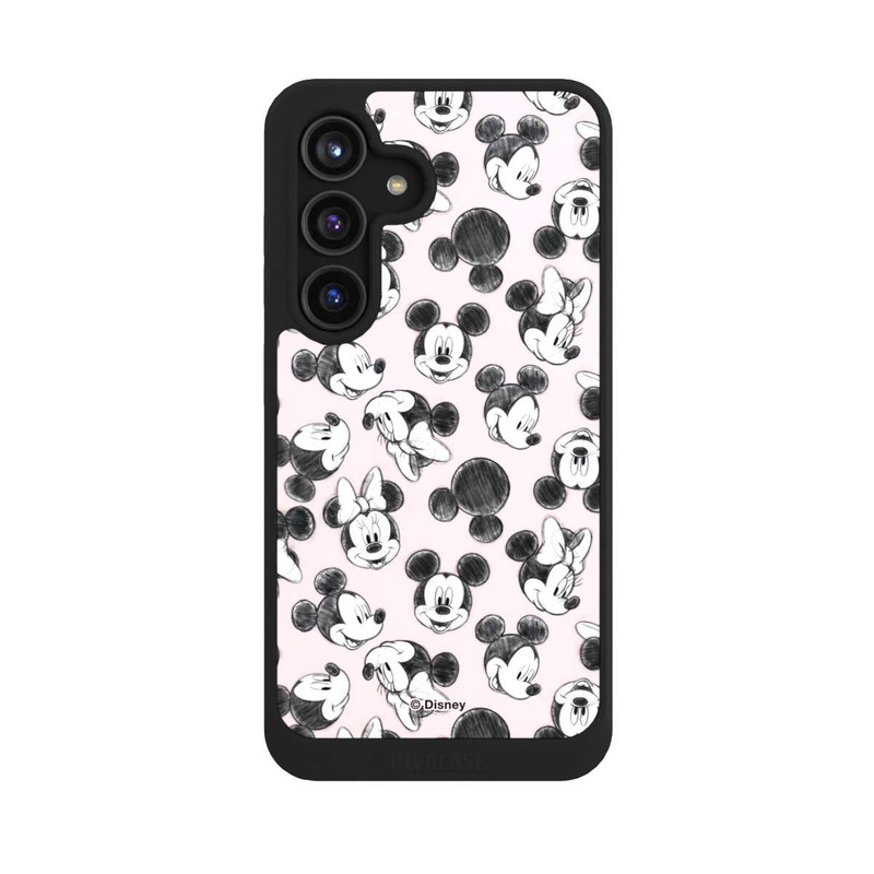 Galaxy S24 NIVOcore Minnie & Mickey aux multiples visages rose