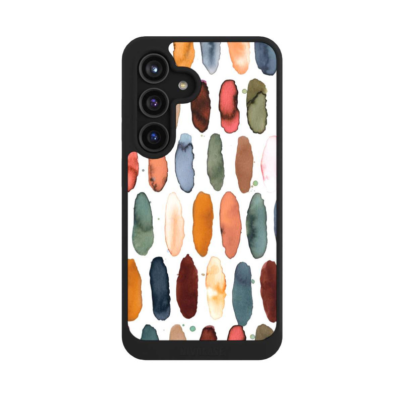 Galaxy S24 NIVOcore Watercolor Dashes Mineral Terracotta