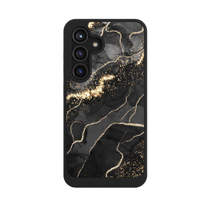 Galaxy S24 NIVOcore Look Spirales de Marbre Sombre & Or