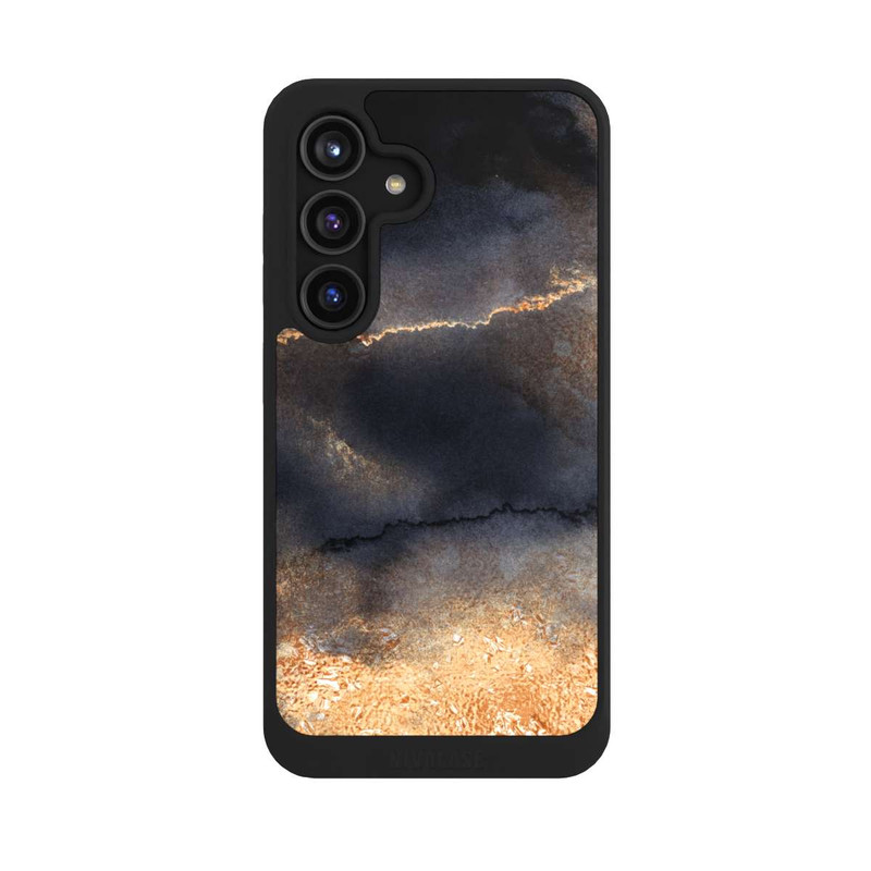 Galaxy S24 NIVOcore Black Marble Gold Dust Look