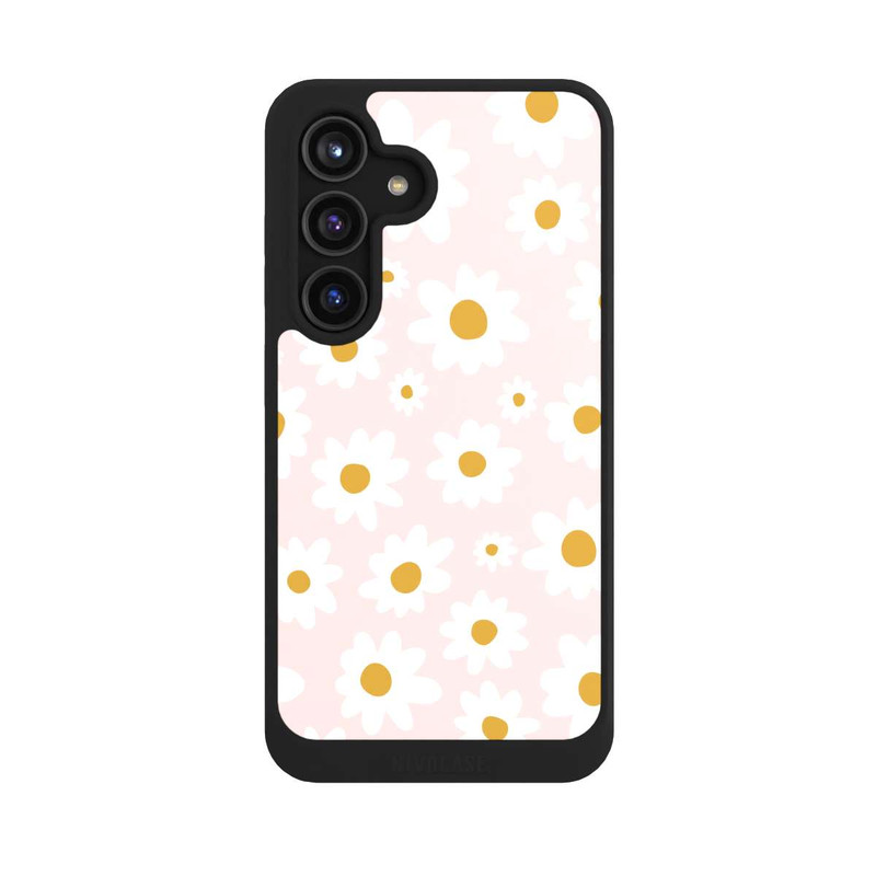 Galaxy S24 NIVOcore Marguerites Rétro Pattern Rose