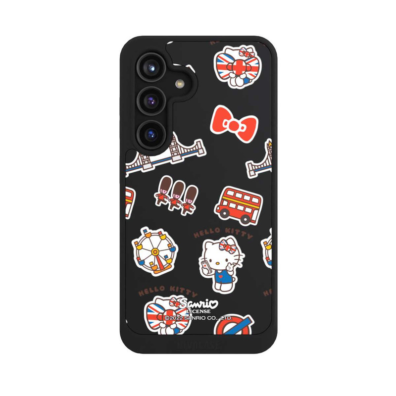 Galaxy S24 NIVOcore Hello Kitty Badges de Londres transparents