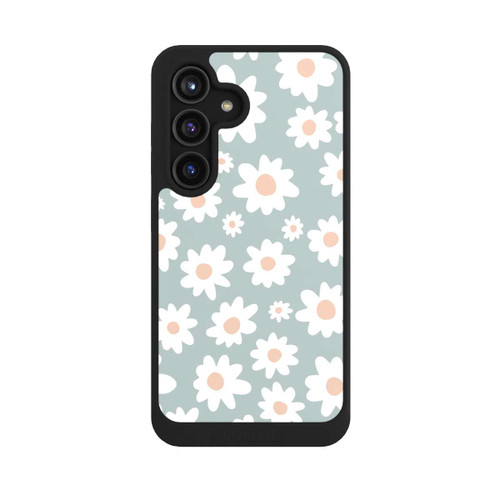 Samsung Galaxy S24 NIVOcore Daisy Flower Seamless Pattern Green