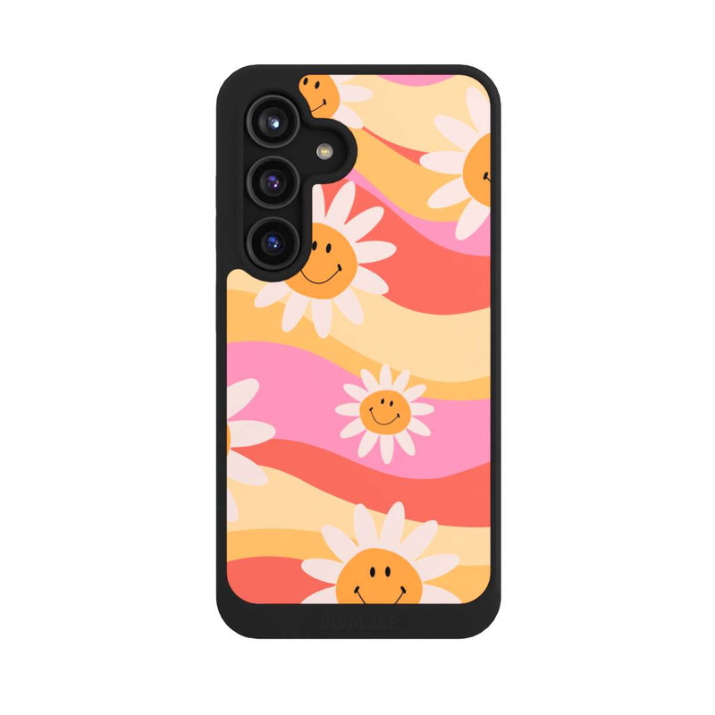 Galaxy S24 NIVOcore Retro Smiles Orange Colorful