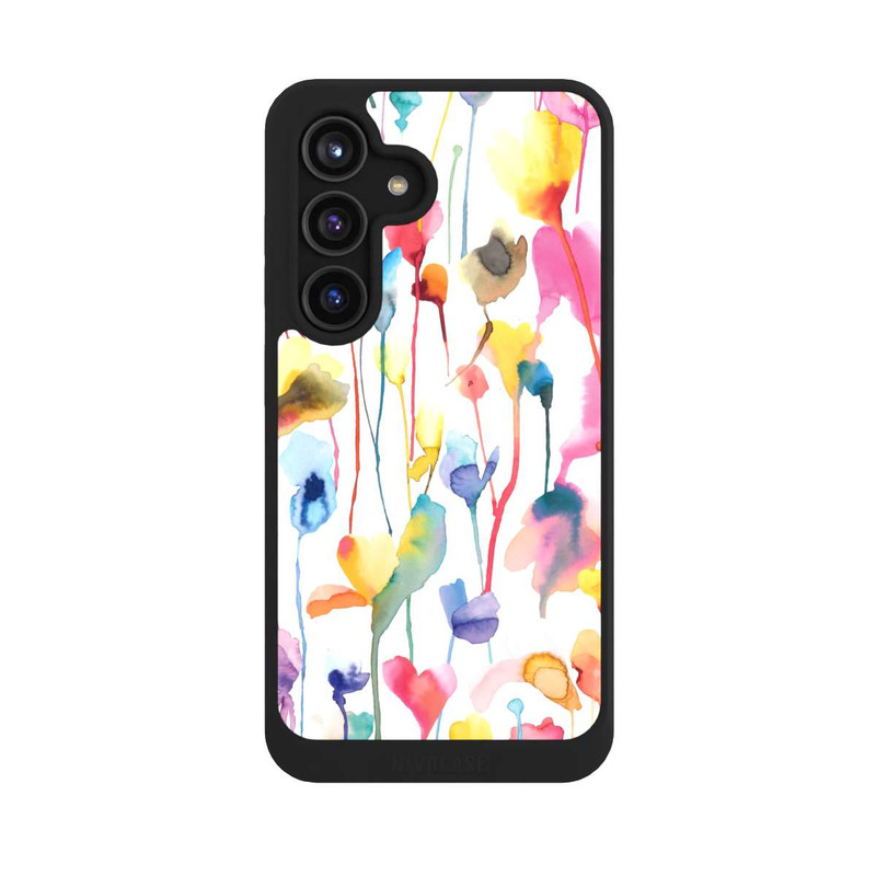 Galaxy S24 NIVOcore Aquarell Wildblumen bunt