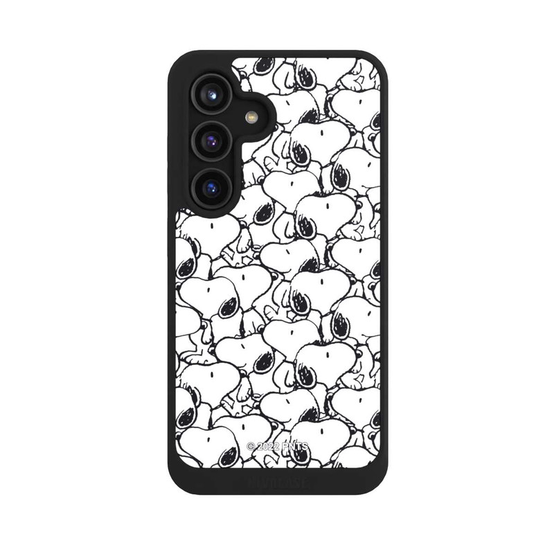 Galaxy S24 NIVOcore Snoopy Pattern Noir & Blanc