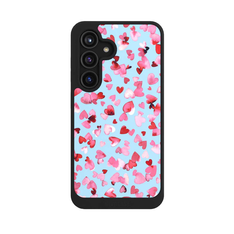 Galaxy S24 NIVOcore Saint Valentin Amour Coeurs Rose Bleu