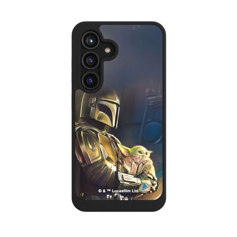Galaxy S24 NIVOcore Mandaloriens et Grogu à l'intérieur du vaisseau