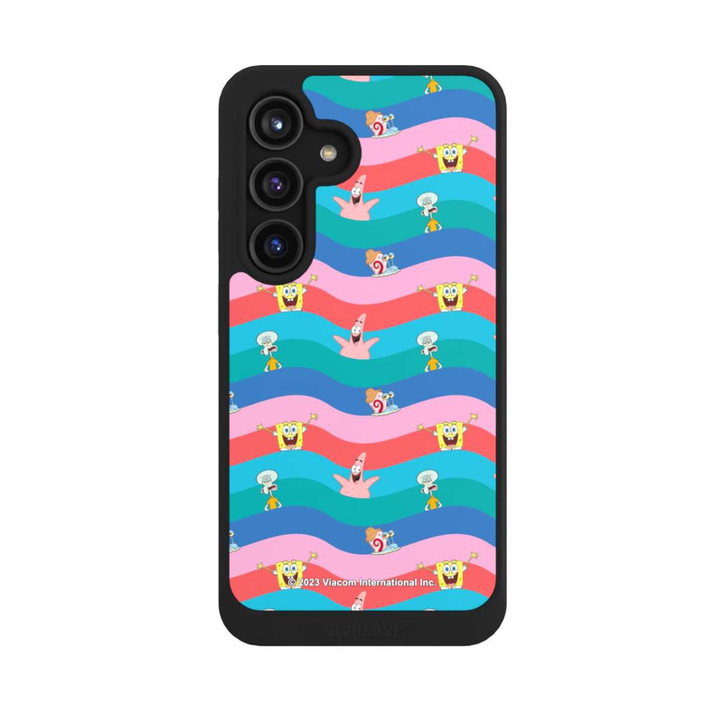 Galaxy S24 NIVOcore Spongebob Freunde Bunte Wellen