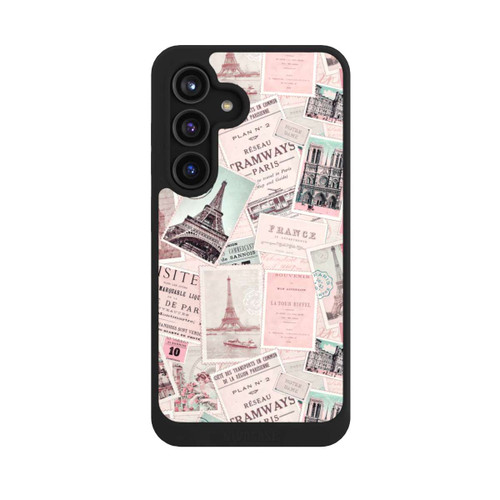 Samsung Galaxy S24 NIVOcore Vintage Paris Postcards Pattern