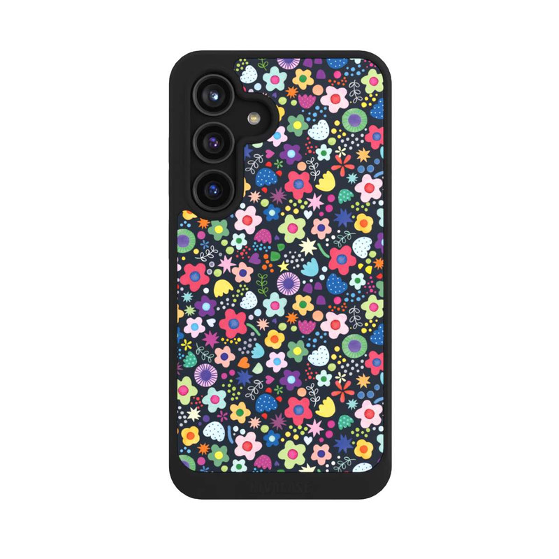 Galaxy S24 NIVOcore Psychedelic Flowers Multi Black