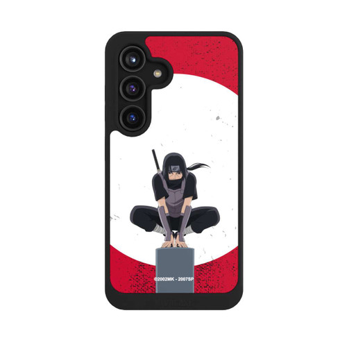 Samsung Galaxy S24 NIVOcore Itachi Uchiha Symbol Roter Hintergrund