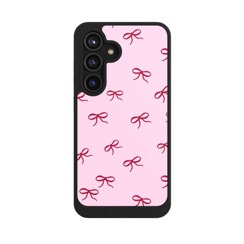 Samsung Galaxy S24 NIVOcore Schleifen Pattern Rot Pink