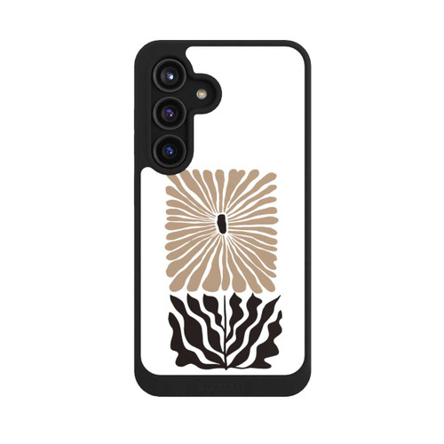 Samsung Galaxy S24 NIVOcore Eckige Blume Dunkelbraun