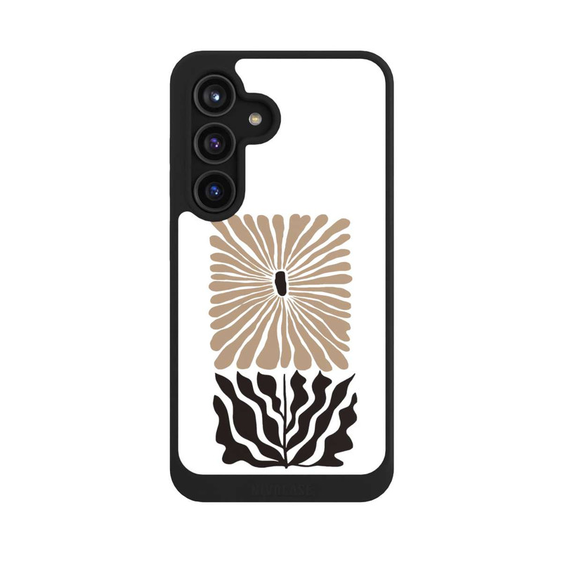Galaxy S24 NIVOcore Eckige Blume Dunkelbraun