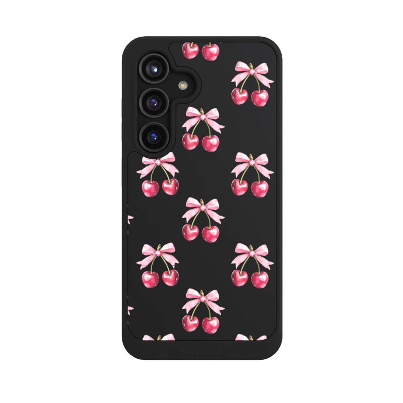 Galaxy S24 NIVOcore Cherry Bow Pattern Transparent with AI