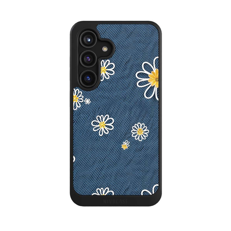 Galaxy S24 NIVOcore Jeans Flowers Pattern with AI