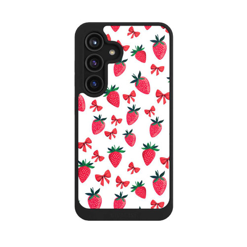 Samsung Galaxy S24 NIVOcore Strawberry Ribbon Pattern Red