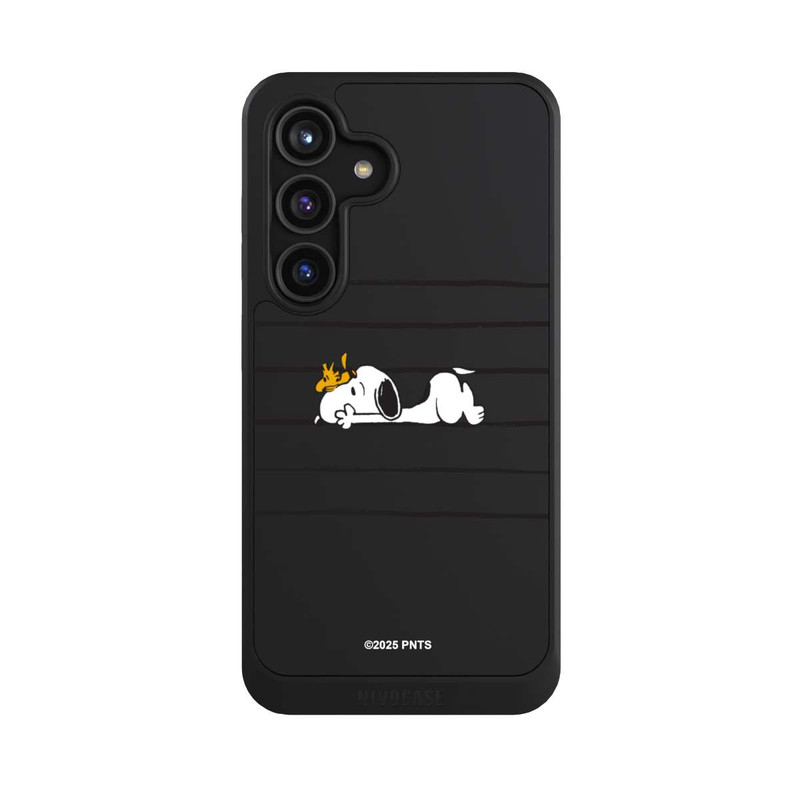 Galaxy S24 NIVOcore Snoopy Woodstock Stripes Peanuts Transparent