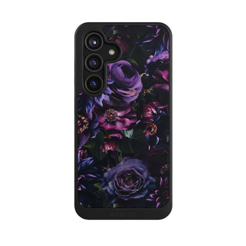 Galaxy S24 NIVOcore Dark Purple Flowers