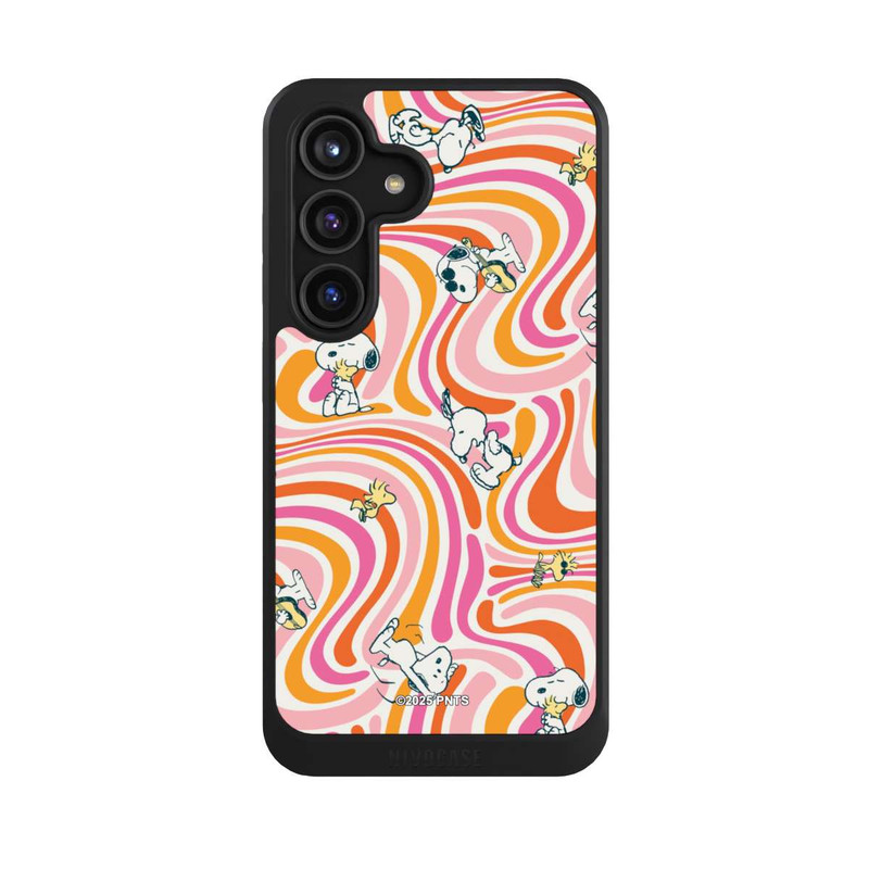 Galaxy S24 NIVOcore Peanuts Hippie Pattern Orange