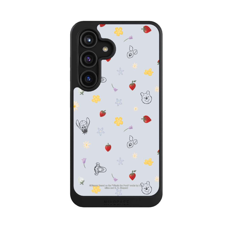 Galaxy S24 NIVOcore Winnie Puuh und Freunde Erdbeer Muster Blau